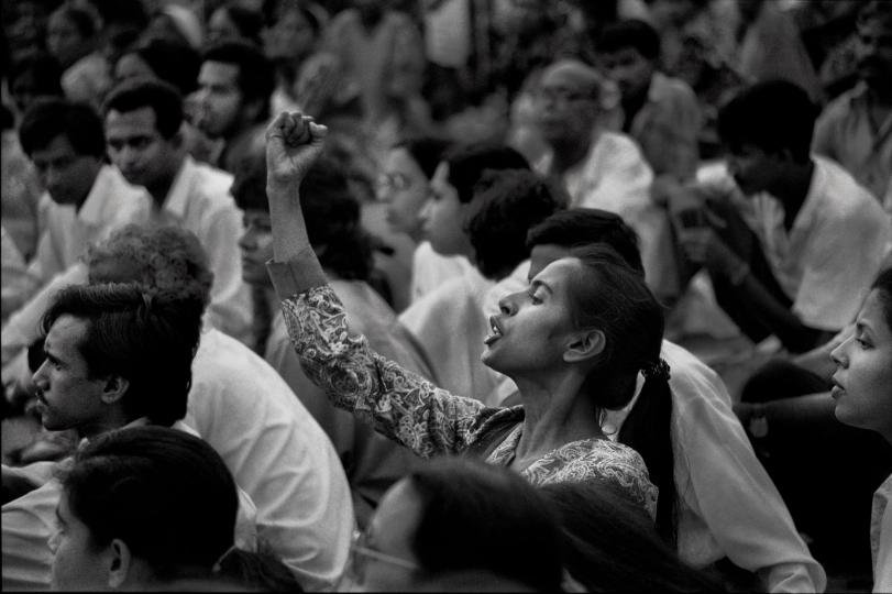 Smriti Azad at Protest at Shaheed Minar; Dhaka, Bangladesh, 1994 © Shahidul Alam, courtesy Drik/Majority World