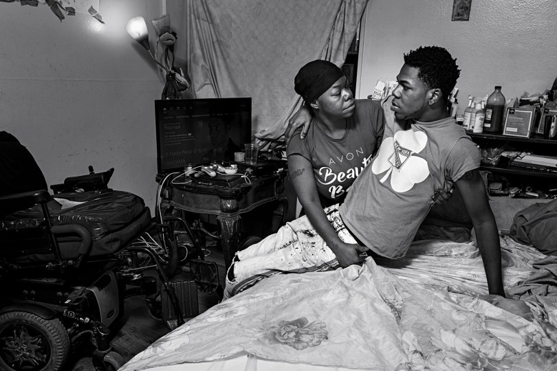 Malik’s mother Eyanna has always been his primary caregiver.