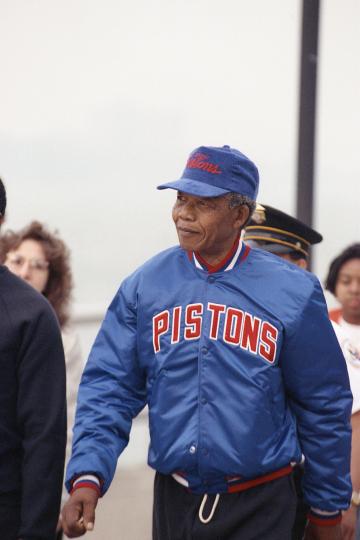 Nelson Mandela visits Detroit, 1990 © Lester Sloan