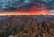 Magical Sunrise from the summit of Turret Peak, Colorado, 2016