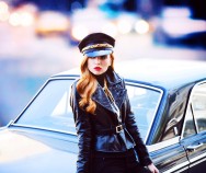 An early New York City fashion portrait with model Liv O'Driscoll.