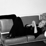 Bonnie Raitt relaxing backstage at The Sierra Club, Santa Cruz, California, 1974