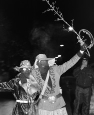 New Year’s Eve 2012 – Razlog, Bulgaria: Masked Celebrants Parading with Survachka Stick