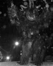 New Year’s Eve 2013 – Lungötz, Austria: Perchten in the Snow Making Noise with Bells, Lungötz Perchtenlauf