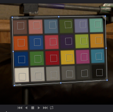 Color Sample Grid Overlaid on color chart