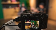 Derek on camera, shot with a Sony fx3 Full-Frame Cinema Camera
