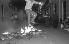 New Year’s Eve 2008 – Quito, Ecuador: Jumping Over a Burning Pile of Effigies for Luck After Midnight
