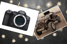 Canon EOS R6 Mark II Mirrorless Camera (left) and a sample image (right)