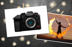 Panasonic Lumix GH6 Mirrorless Camera (left) and a sample image (right)