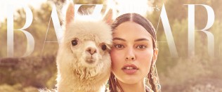 Enrique’s portrait of Elizabeth Salt on the cover of Harper’s Bazaar Mexico.