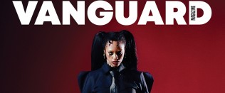 Vanguard Magazine cover shot for a story that turns clinical psych masters’ essays into fashion photos.