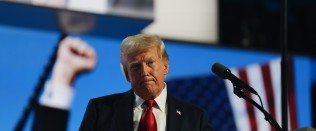 Republican Presidential nominee Donald Trump at the Republican National Convention, Milwaukee, WI, July 2024.