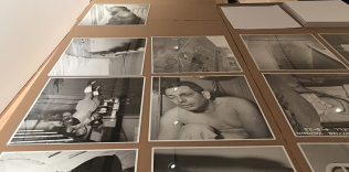 Installing show, The San Quentin Project at Milwaukee Museum of Art, 2018