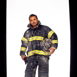 “LOUIE” Studio portrait of firefighter Louie Cacchioli, from Faces of Ground Zero, Giant Polaroid Project.
