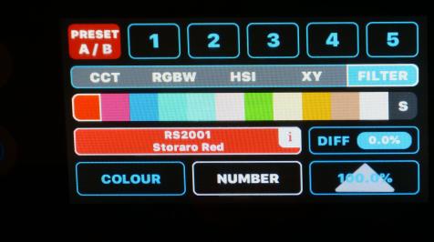 In Filter Mode,You can Select Storaro Red