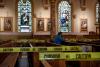 Our Lady of Mount Carmel was open for private prayer in the Belmont neighborhood of The Bronx, New York on Sunday, May 24, 2020. © Desiree Rios for The New York Times