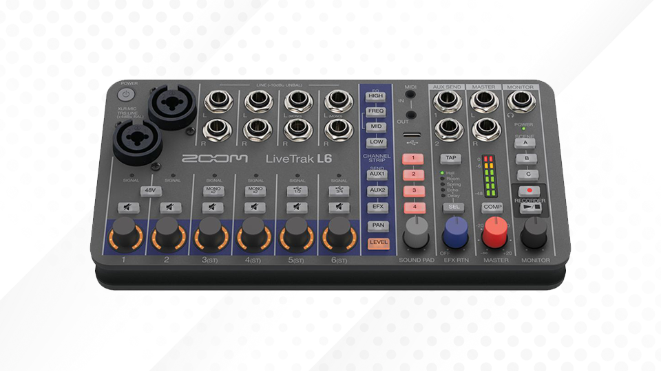 Zoom LiveTrak L-6 Portable 6-Channel Digital Mixer and Multitrack Recorder